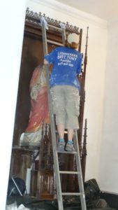 Lizza, Jeune bénévoles belges - Chantier église de Bourneville-Ste Croix - Juillet 2018