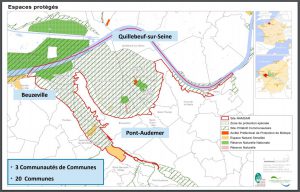 Carte espaces protégés - Site RAMSAR France - Marais Vernier Risle Maritime